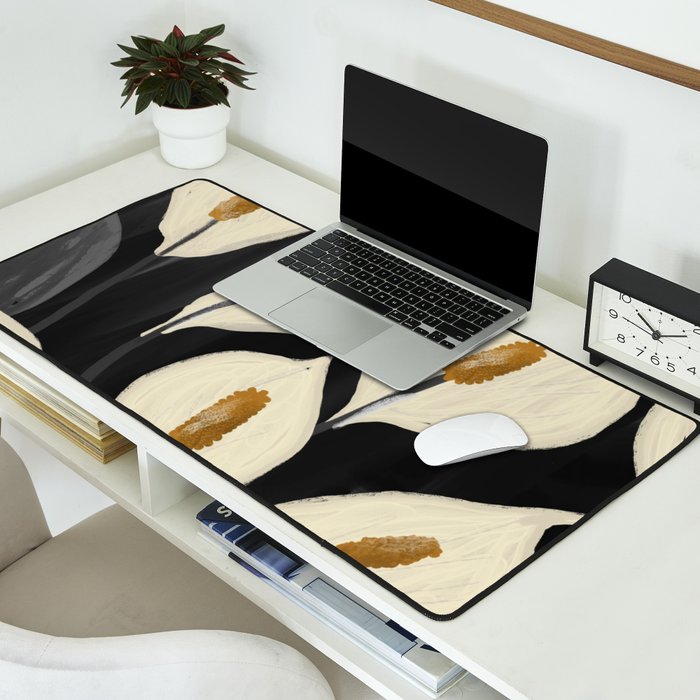 White Calla Lilies 6 Desk Mat Gallery Image 2