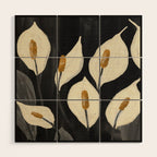 White Calla Lilies 6 Wood Wall Art Gallery Image 1