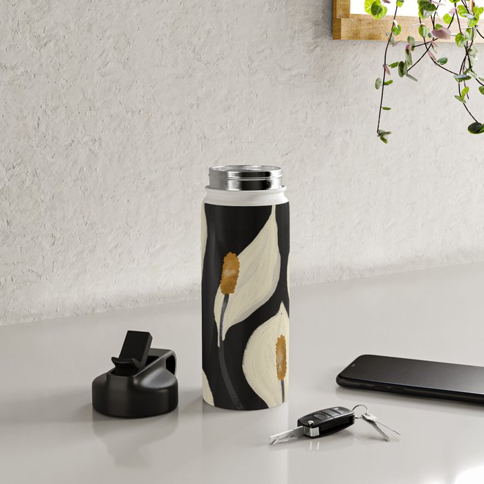 White Calla Lilies 6 Water Bottle Gallery Image 4