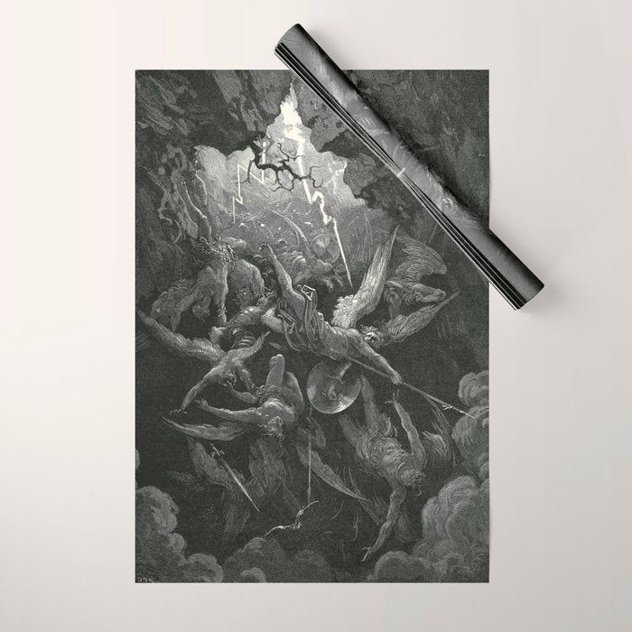 The Mouth Of Hell By Gustave Dore Wrapping Paper Gallery Image 1