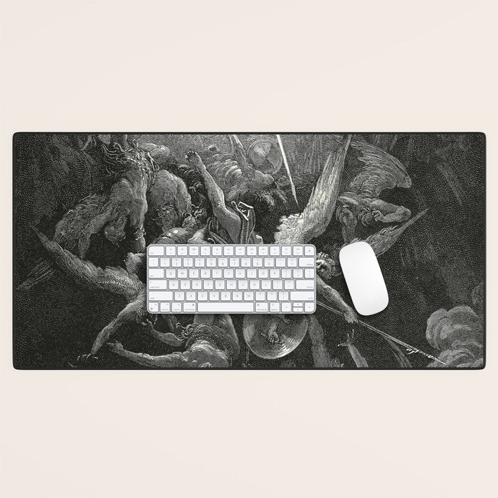 The Mouth Of Hell By Gustave Dore Desk Mat Gallery Image 1