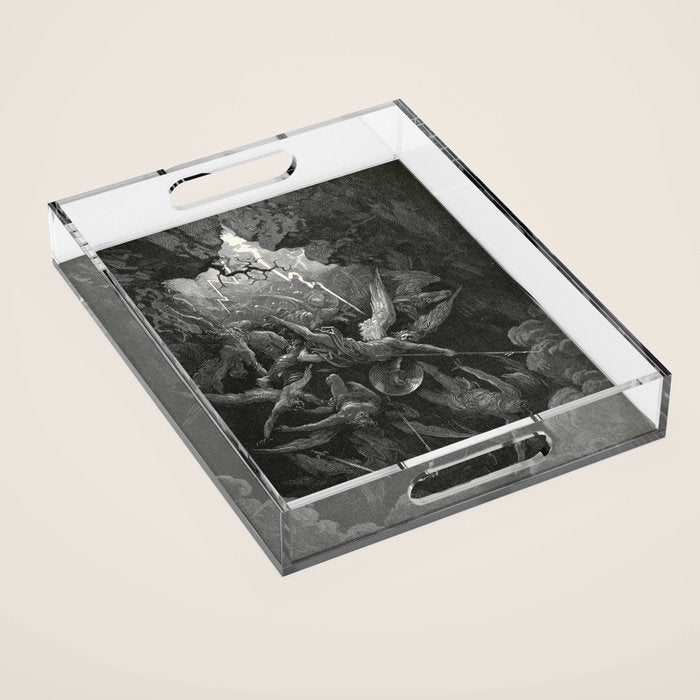 The Mouth Of Hell By Gustave Dore Acrylic Tray Gallery Image 1
