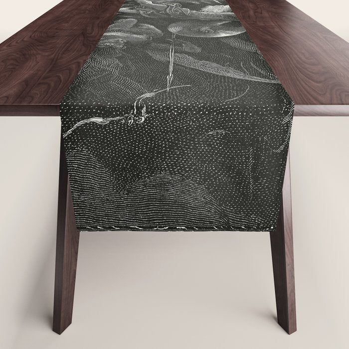 The Mouth Of Hell By Gustave Dore Table Runner Gallery Image 1