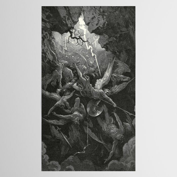 The Mouth Of Hell By Gustave Dore Tablecloth Gallery Image 2