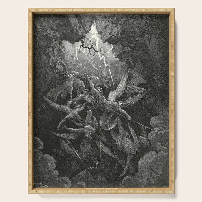 The Mouth Of Hell By Gustave Dore Serving Tray Gallery Image 1