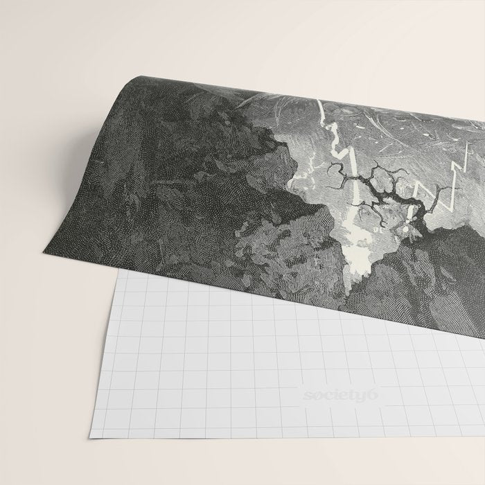 The Mouth Of Hell By Gustave Dore Wrapping Paper Gallery Image 2