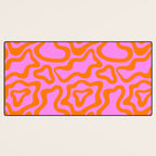 Wavy retro pink psychedelic pattern Desk Mat Gallery Image 3