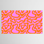 Wavy retro pink psychedelic pattern Tablecloth Gallery Image 2