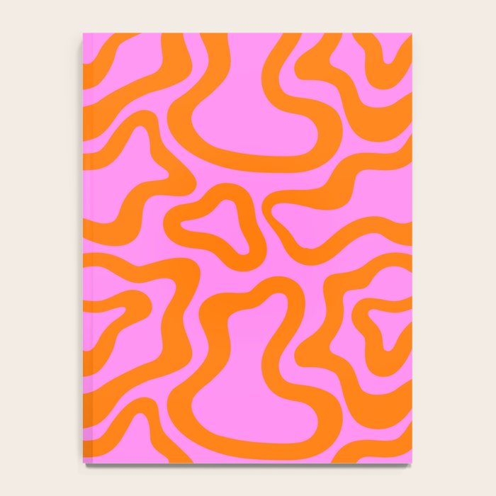 Wavy retro pink psychedelic pattern Notebook Gallery Image 4