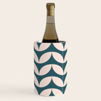 Geometric Leaf Shapes in Teal and Blush Wine Chiller Gallery Image 3