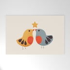 Festive Birds and Star Welcome Mat Gallery Image 1
