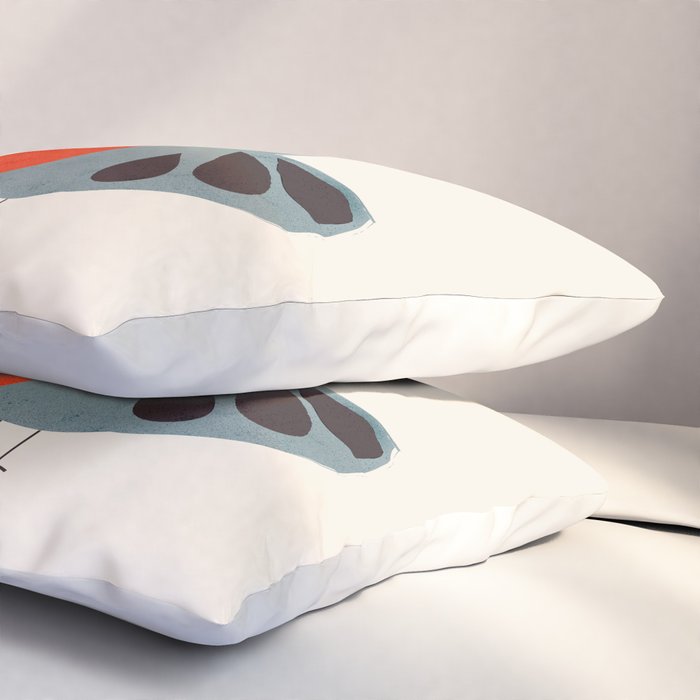 Festive Birds and Star Pillow Sham Gallery Image 3