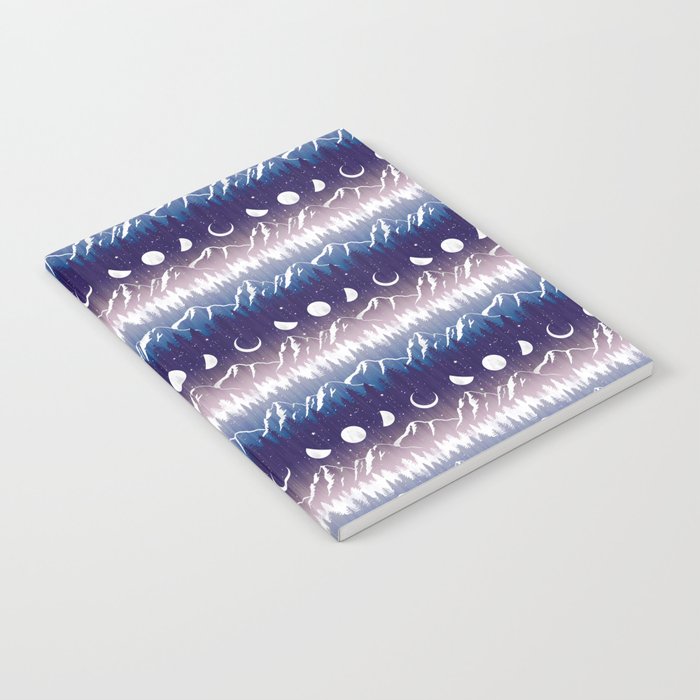 Mountains & Moons Stripe Notebook Gallery Image 1