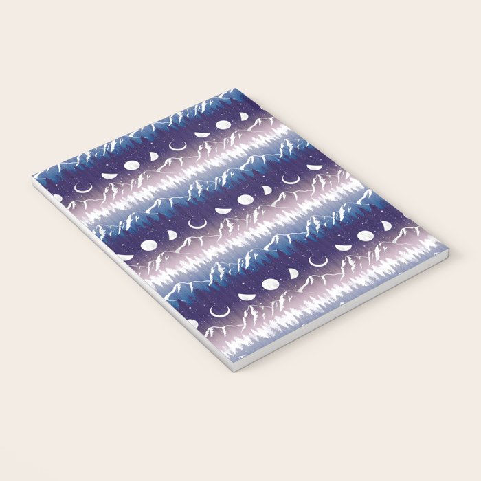 Mountains & Moons Stripe Notebook Gallery Image 3
