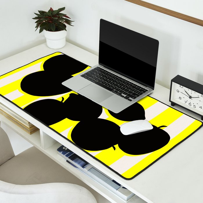Still life- yellow stripe Desk Mat Gallery Image 2