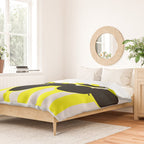 Still life- yellow stripe Duvet Cover Gallery Image 2