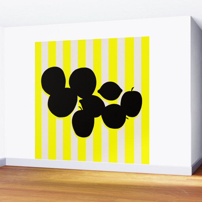Still life- yellow stripe Wall Mural Gallery Image 2