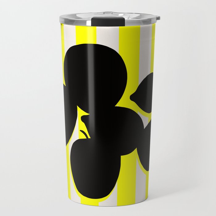 Still life- yellow stripe Travel Mug Gallery Image 1