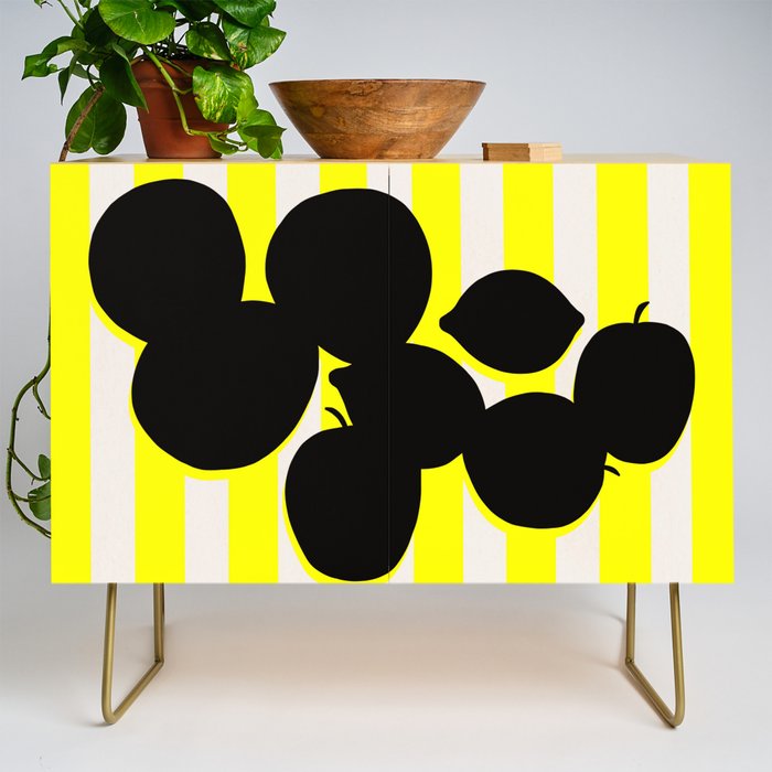 Still life- yellow stripe Credenza Gallery Image 1