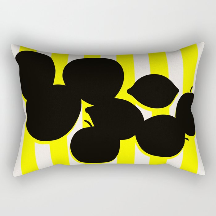 Still life- yellow stripe Rectangular Pillow Gallery Image 1