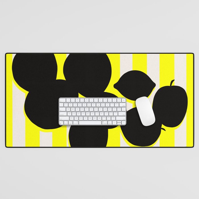 Still life- yellow stripe Desk Mat Gallery Image 1