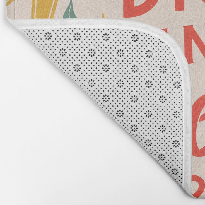 Retro Christmas, Eat, Drink And Be Merry Bath Mat Gallery Image 2