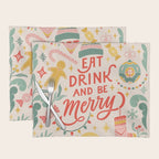 Retro Christmas, Eat, Drink And Be Merry Placemat Gallery Image 1