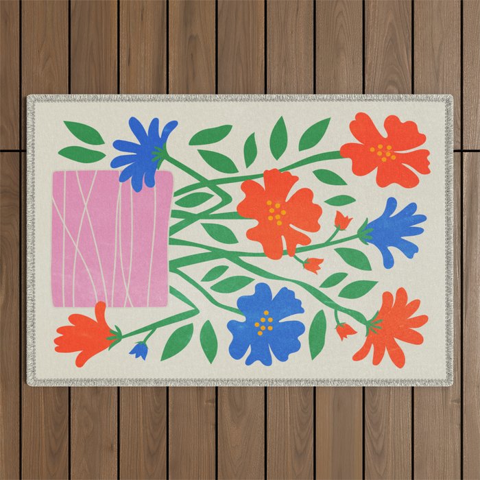 Flower Market 01: London Outdoor Rug Gallery Image 1