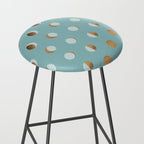 The Lunar Cycle â¢ Phases of the Moon â Copper & Robin's Egg Blue Palette Stool Gallery Image 2