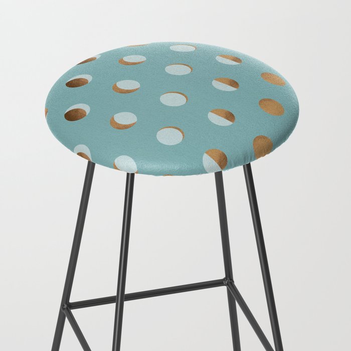 The Lunar Cycle â¢ Phases of the Moon â Copper & Robin's Egg Blue Palette Stool Gallery Image 2