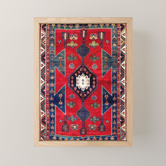 Kazak Southwest Caucasus Rug Mini Art Print Gallery Image 1