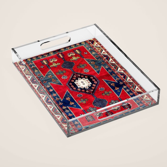 Kazak Southwest Caucasus Rug Acrylic Tray Gallery Image 1