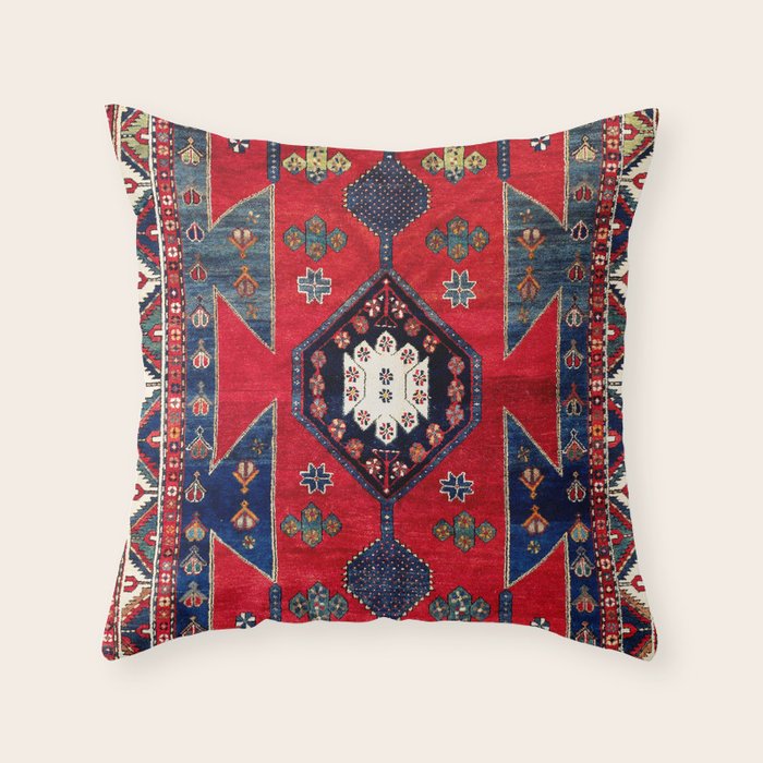 Kazak Southwest Caucasus Rug Throw Pillow Gallery Image 6