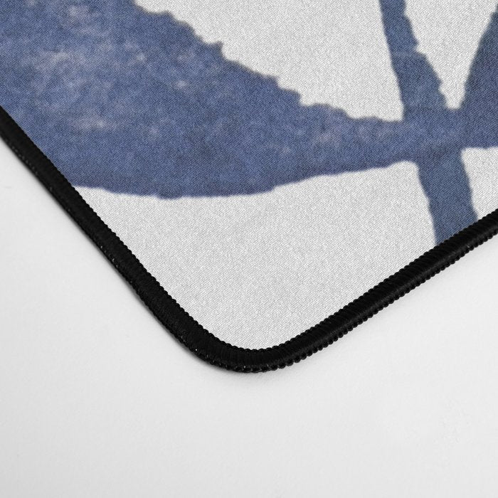 Watercolor berries and branches - indigo and beige Desk Mat Gallery Image 4