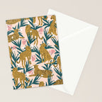 Cheetah jungle print on blush pink  Stationery Card Gallery Image 2