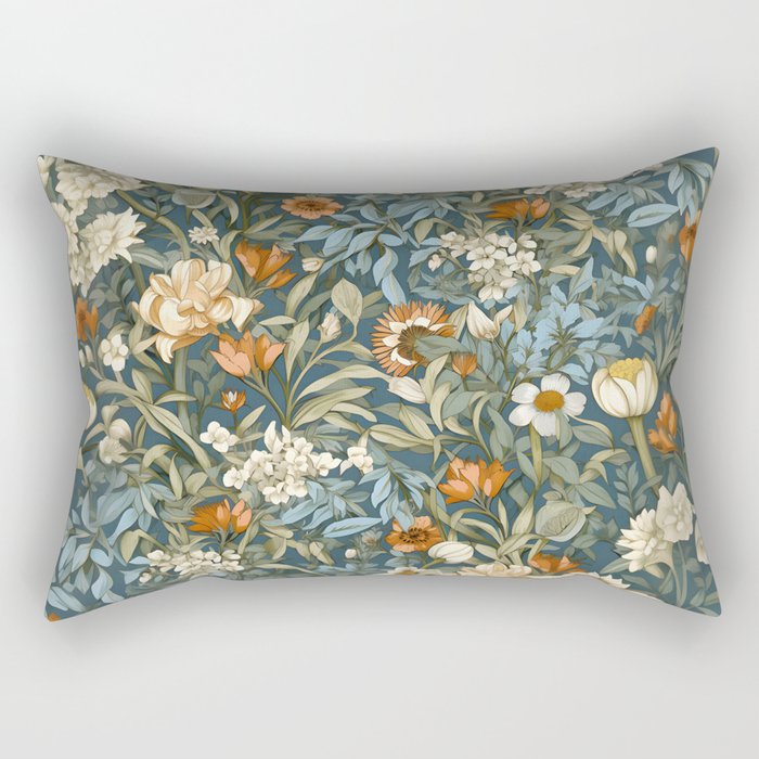 Countryside Blooms Renaissance Cottage Floral Rectangular Pillow Gallery Image 2