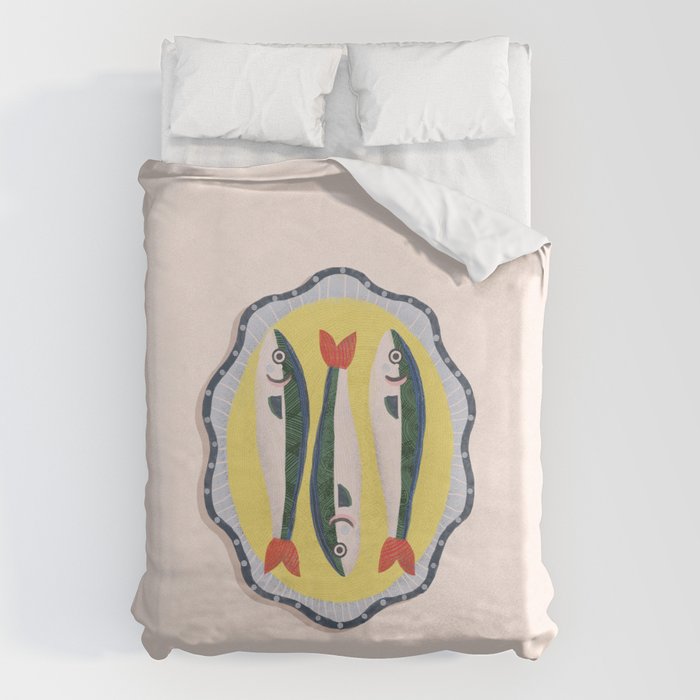 Fish On A Plate Duvet Cover Gallery Image 6