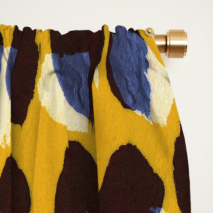 Pure Strokes #1 / Yellow & Blue Pattern Window Curtain Gallery Image 2