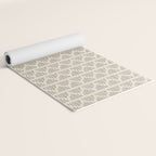 Modern Mudcloth 3, Black on Cream Yoga Mat Gallery Image 2