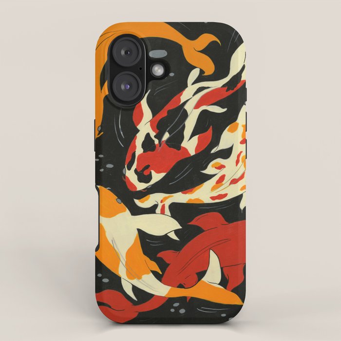 Koi in Black Water iPhone Case Gallery Image 1