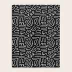 Abstract black and white line doodle pattern Notebook Gallery Image 4