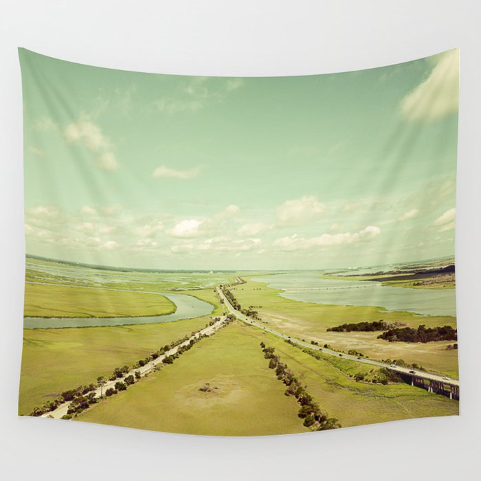 Low Country Aerial Landscape Wall Tapestry Gallery Image 4