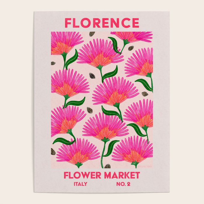 Retro Wall Art | Florence Flower Market | Matisse Print | Printable Poster