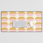 Zola Pattern Shapes - Sunrise Pink and Orange Desk Mat Gallery Image 1