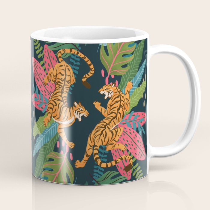 Jungle Cats - Roaring Tigers Coffee Mug Gallery Image 1