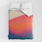 Sacred Geometric Waves: Retro 80s Edition Duvet Cover Gallery Image 6