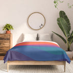 Sacred Geometric Waves: Retro 80s Edition Comforter Gallery Image 3