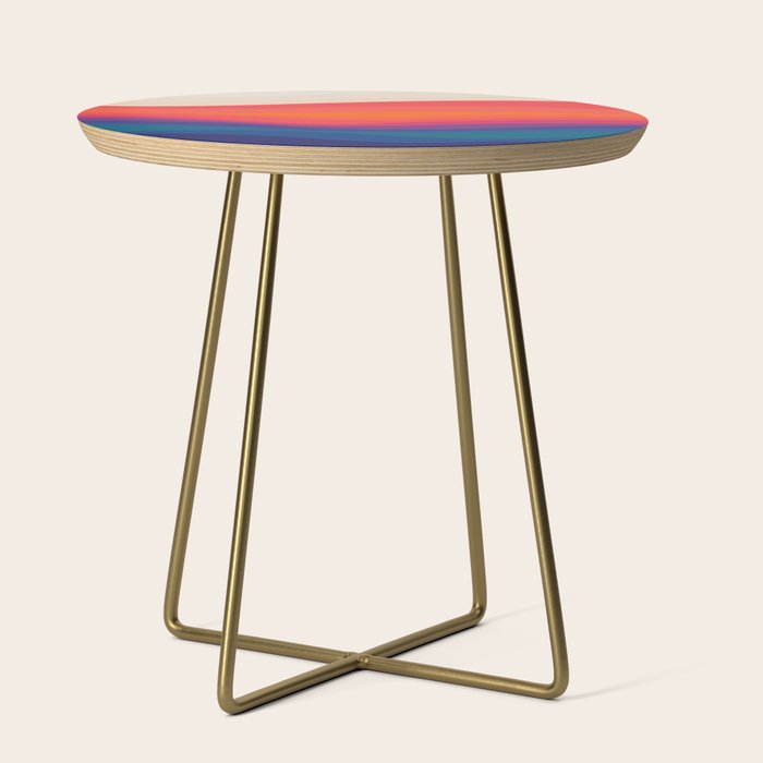 Sacred Geometric Waves: Retro 80s Edition Side Table Gallery Image 1
