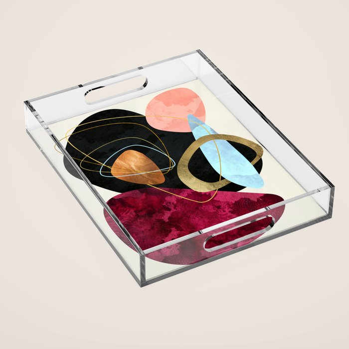 Abstract Pebbles II Acrylic Tray Gallery Image 1