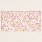 Pink brush stroke flowers Desk Mat Gallery Image 3